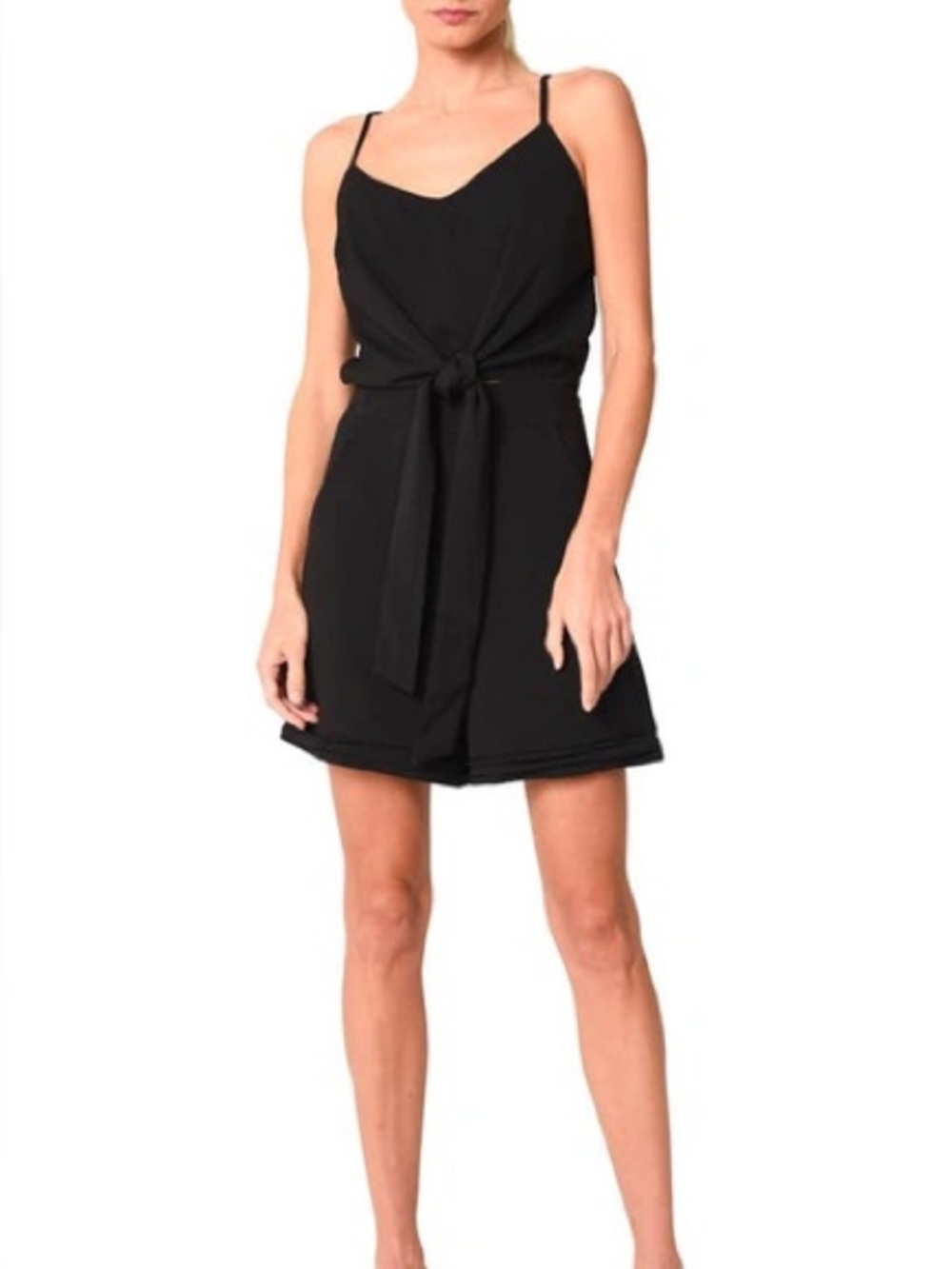 Ciebon Signe Black Tie Waist Romper
